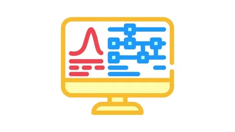 Algorithm screen quantum computer animation Vídeo Stock 327255943
