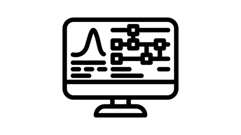 Algorithm screen quantum computer 스톡 동영상 326747736