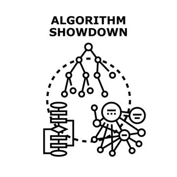 Algorithm showdown comparing different data structures 스톡 일러스트