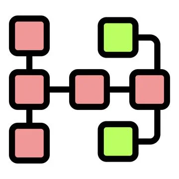 Algorithm showing connections and data flowing through network Stock Illustration