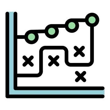Algorithm showing path with right and wrong options for machine learning pr.. イラスト素材