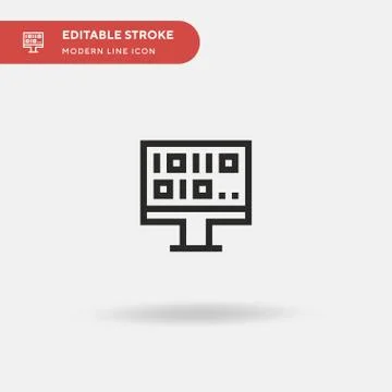 Algorithm Simple vector icon. Illustration symbol design template for web mob Stock Illustration