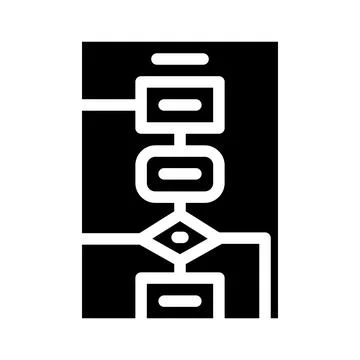 Algorithm software data science glyph icon vector illustration 库存插图