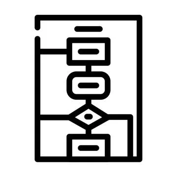 Algorithm software data science line icon vector illustration 스톡 일러스트