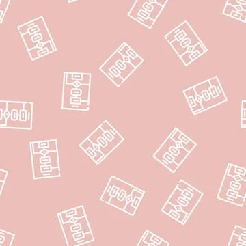 Algorithm software data science line vector seamless pattern 스톡 일러스트