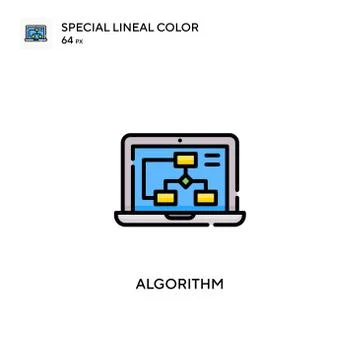 Algorithm Special lineal color icon. Illustration symbol design template for  스톡 일러스트