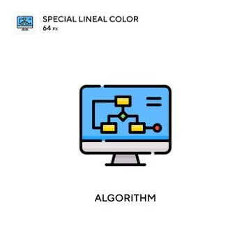 Algorithm Special lineal color icon. Illustration symbol design template for  Stock Illustration