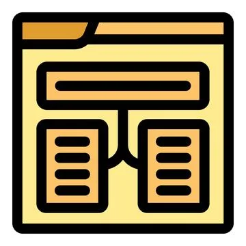 Algorithm splitting data into two branches on website page Stock Illustration