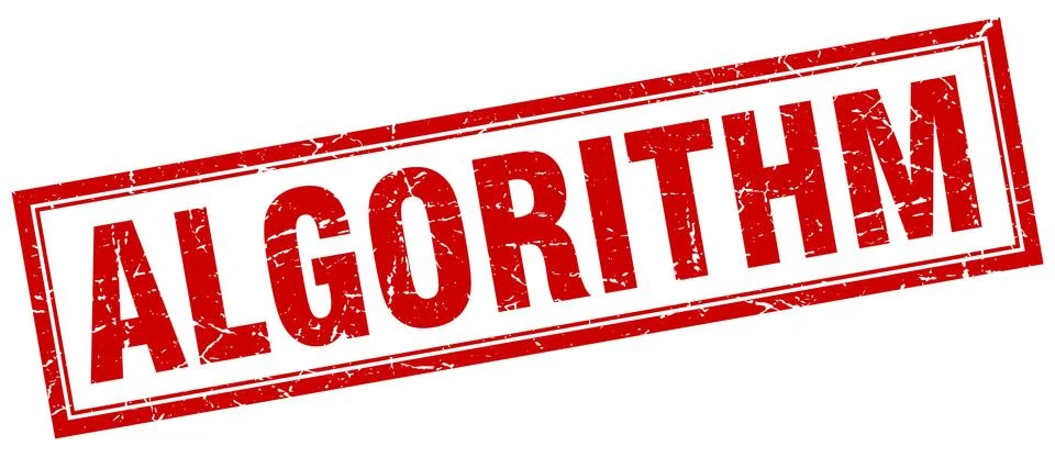 Algorithm square stamp Illustrazione stock