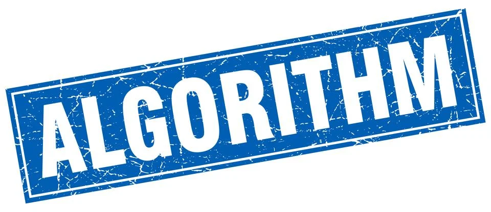 Algorithm square stamp Stock Illustration