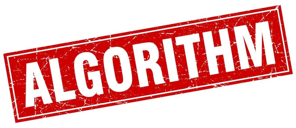 Algorithm square stamp Stock Illustration