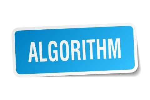 Algorithm square sticker on white Stock Illustration