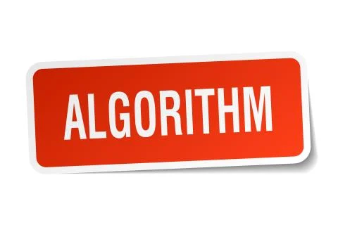 Algorithm square sticker on white イラスト素材