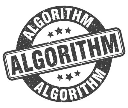 Algorithm stamp. algorithm label. round grunge sign イラスト素材