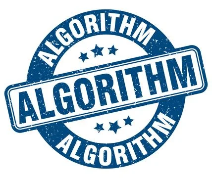 Algorithm stamp. algorithm label. round grunge sign Stock Illustration