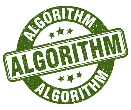 Algorithm stamp. algorithm label. round grunge sign Illustrazione stock