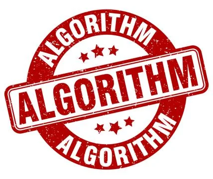 Algorithm stamp. algorithm label. round grunge sign Stock Illustration