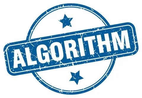 Algorithm stamp. algorithm round vintage grunge sign. algorithm Stock Illustration