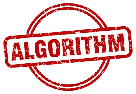 Algorithm stamp. algorithm round vintage grunge sign. algorithm Illustrazione stock
