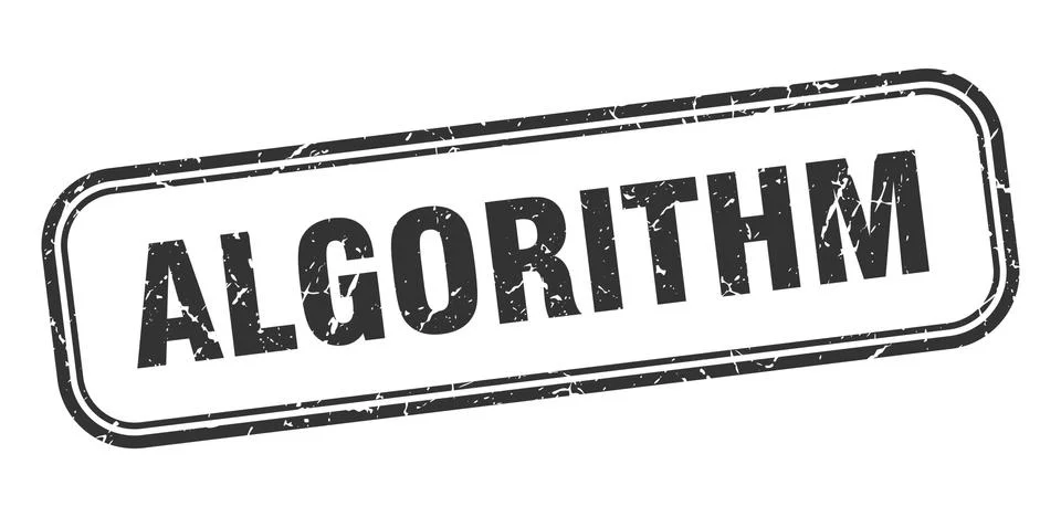 Algorithm stamp. algorithm square grunge black sign Stock Illustration