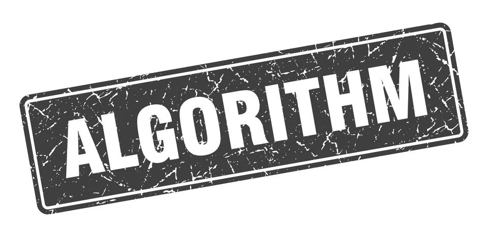 Algorithm stamp. algorithm vintage black label. Sign Stock Illustration