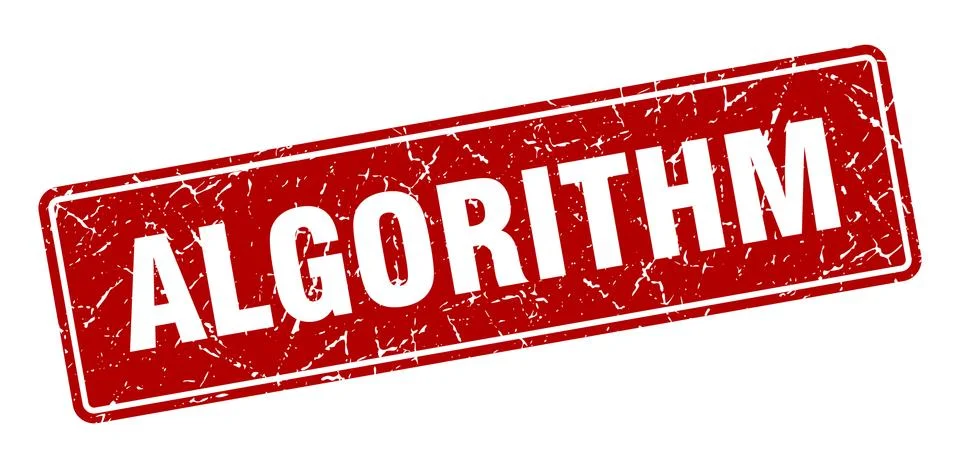 Algorithm stamp. algorithm vintage red label. Sign Stock Illustration