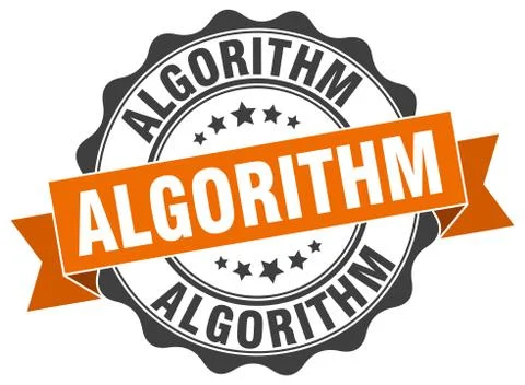 Algorithm stamp. sign. seal Illustrazione stock