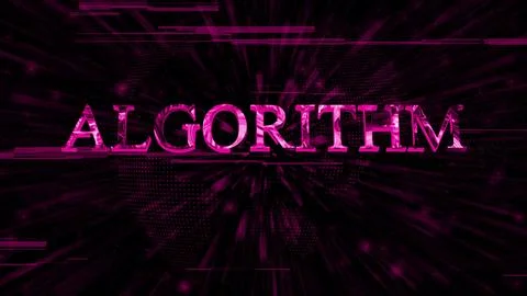 Algorithm text concept on si-fi technology circuit line particles digital t.. Stock Illustration