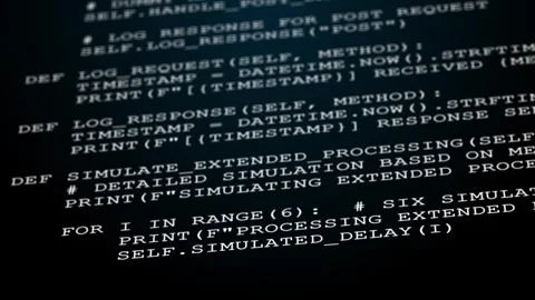 Algorithm Text Generation on a Computer Screen, Animation Rendering Video stock 269277261