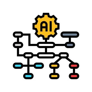 Algorithm transparency color icon vector illustration Stock Illustration