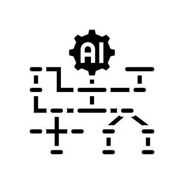 Algorithm transparency glyph icon vector illustration Stock Illustration