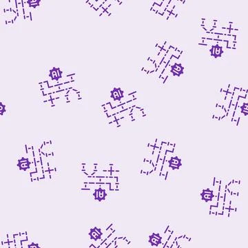 Algorithm transparency glyph seamless pattern イラスト素材