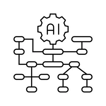 Algorithm transparency line icon vector illustration Stock Illustration