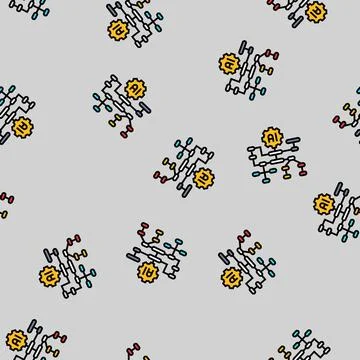 Algorithm transparency vector seamless pattern Illustrazione stock