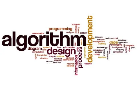 Algorithm word cloud 库存插图