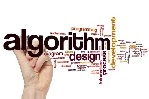 Algorithm word cloud 写真素材