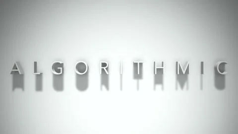 Algorithmic 3D title animation with shadows on a white background Stock Footage 297216499