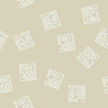 Algorithmic ad placement publisher line seamless pattern Stock Illustration