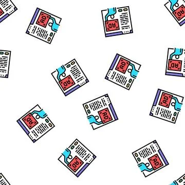 Algorithmic ad placement publisher vector seamless pattern Stock Illustration