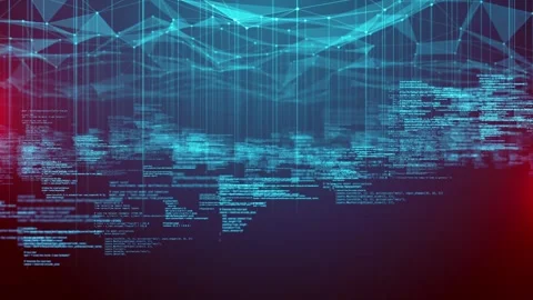 Algorithmic Architecture Building the Future of Data through Code Stock Footage 256059549