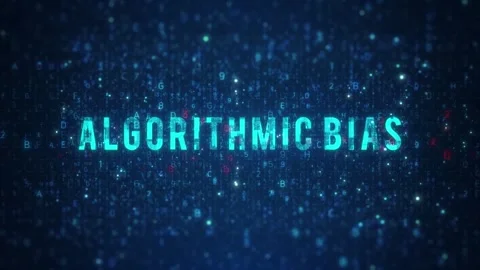 Algorithmic Bias trendy words in technology Stock Footage 289482894
