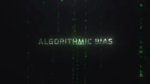 Algorithmic Bias Words on The Matrix Background Stock Footage 289482999
