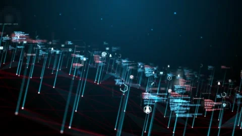 Algorithmic Insights into Cybersecurity Challenges, animation render Stock Footage 249779339