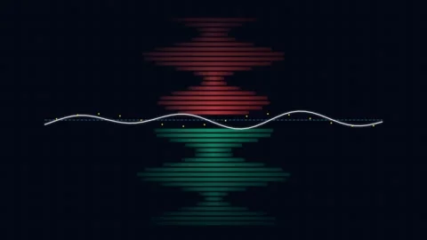 Algorithmic Order Flow Liquidity Heatmap with dynamic price spread Stock Footage 345639140