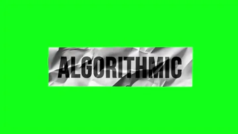Algorithmic Paper Style Headline Title Green Screen 4K Stockbeeldmateriaal 329069810