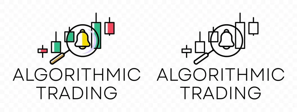 Algorithmic trading, candlestick, forex and finance, graphic design 库存插图