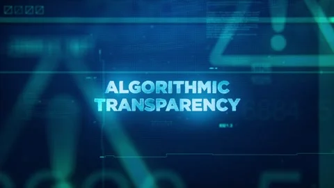 Algorithmic transparency concept technology futuristic data background Stock Footage 339075906