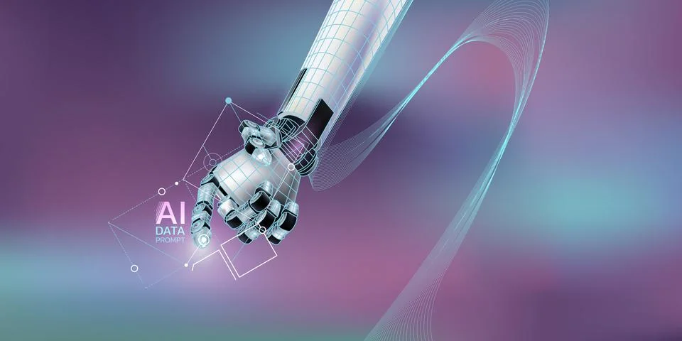 Algorithms of the mind, Artificial Intelligence turns data into knowledge Stockillustratie