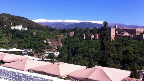 Alhambra from Albaicin Stock Footage 80578975