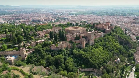 The Alhambra is an ancient palace Stock Footage 267968854